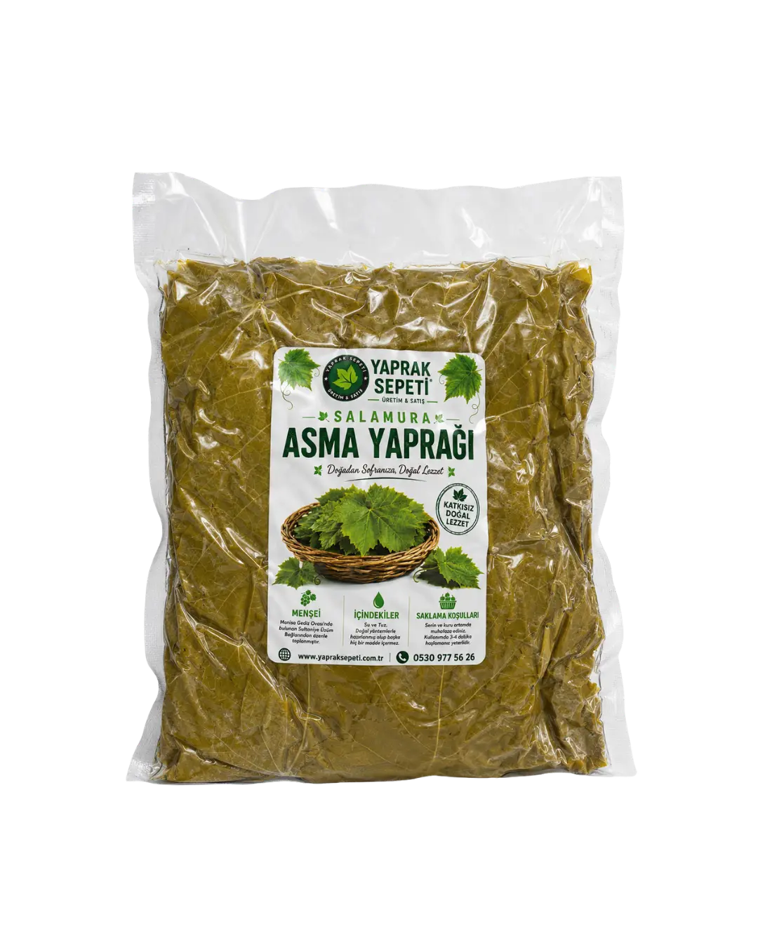 Vakumlu taze asma yaprağı 1 kg, pratik kullanım ve korumalı paketleme isteyenler için ideal bir seçenektir.
