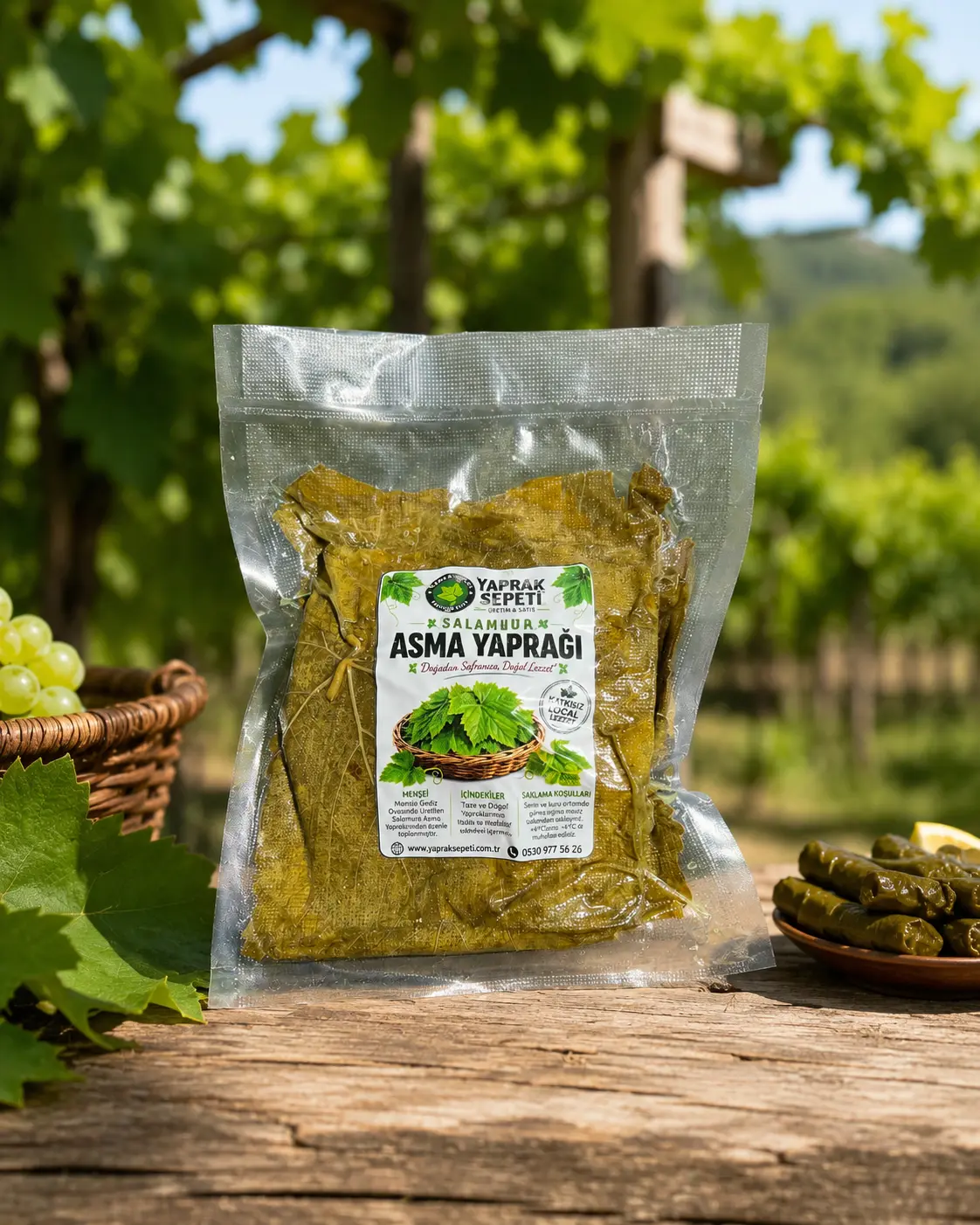500gr Vakumlu Salamura Asma Yaprak - Görsel 2
